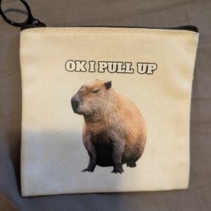Capybara Print Pouch